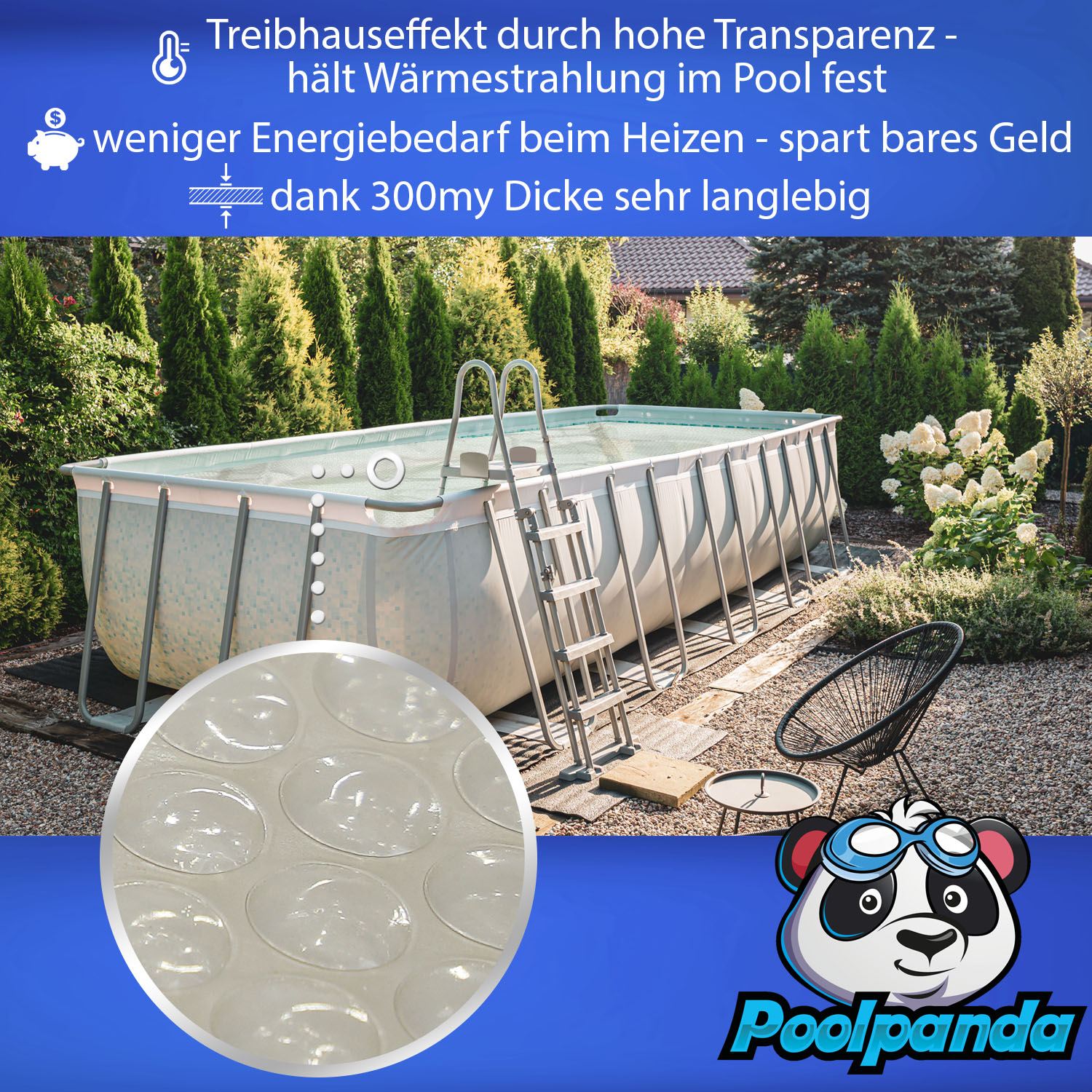 Poolpanda Power Solarfolie transparent Infografik